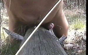 Humping a big tree trunk