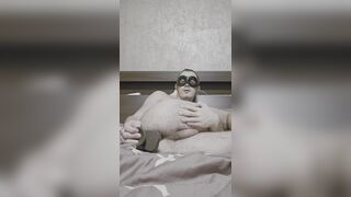 I spunk so firm with a faux-cock in my butt