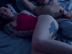 Step mom shares bed after quarrel, warm and risky taboo