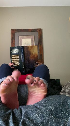 Tanfeets Ignore Soles Propped Black Pedi