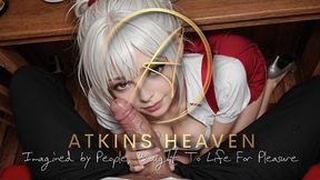 cute waitress giving blowjob under table during busy dinner rush - [ai]