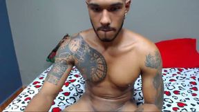 Lanus Shows His Tats and Cock.