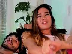 Shy amateur webcam girl with small tits masturbates