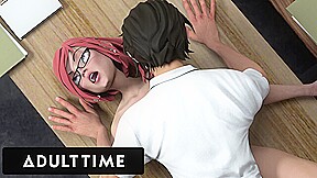 ADULT TIME - Hentai Sex University Prodigy Dominates Principal's Pussy For His Midterm Exam