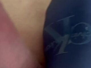 Giving the bestie footy with my blue slippers on.