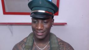 Ebony Model Tyson Jerks His Dick
