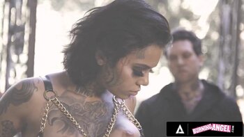 Temptress Genevieve Sinn's Graveyard Adventure: Tattooed Latina Takes Hard Anal