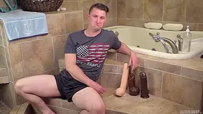 Super Hot Gay Jaxon Masturbating With Big Dildo