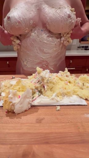 Step mom ruins birthday cake with her huge tits   Clip 1