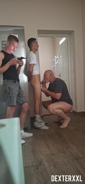 2 Dick Seduced Gay Anal Stepdaddy Fucked off
