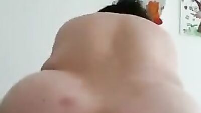 Curvy woman is filmed POV-style riding cock reverse cowgirl style