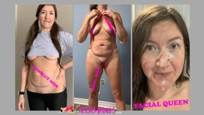 Crazy Facials Cumpilation: Alexis takes multiple loads in the face