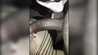 Amateur crossdresser takes big black cock in hardcore interracial anal