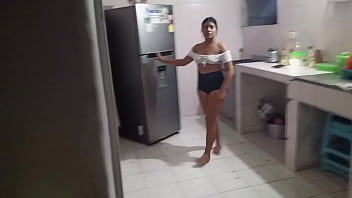 Vlog video: I film my beautiful brunette stepsister so I can fuck her really well.