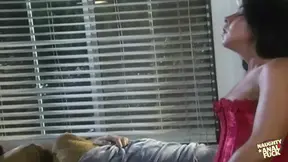 Brunette slut gets her pussy licked and filled with intense ass pounding