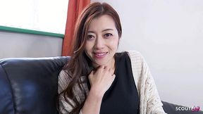 fit japanese cougar wife in pantyhose talk to uncensored jav pov cheating creampie fuck by boy next door