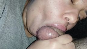 SO GREEDY, SHE GOES TO THE BALLS OF THE CUCKOLD, LICKING AND FUCKING EVERYTHING