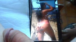 cumtribute for great slut on tanga