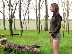 Blonde Amateur Finger Fucked Outdoors In Public