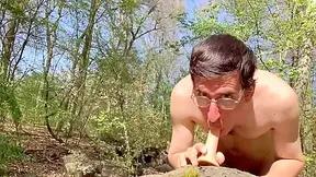 Sex Dildo Play In Woods