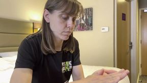 Putting lotion on my sexy legs