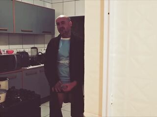 I waited for everybody to leave to surprise my sister-in-law in the washroom!