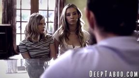 Haley Reed gets her tight pussy destroyed by two hard cocks in a wild threesome