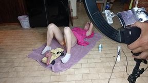 College Girl Gets Her Pussy Fucked with Rc Car