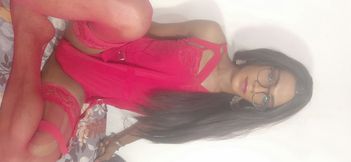 Indian sissy crossdresser milking in stockings on Christmas day