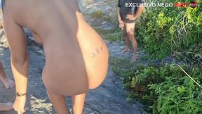 Cuckold's Dream: Hotwife gets BBC'd by 20 beach guys