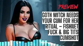 Goth Witch Needs Your Jizz For Her Ritual � Fishnet Fuck & Big Tits Cumshot ASMR HFO JOI Erotic Audio 4 Men