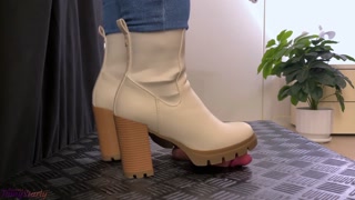 Full Weight Crushed by Work Colleague - Bootjob, Shoejob, Ballbusting, CBT, Stomp, Trampling