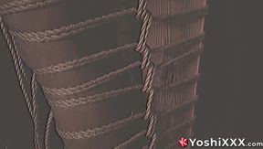 Japanese muscle hunk Kosuke is tied up by the notorious Shibari master Encho