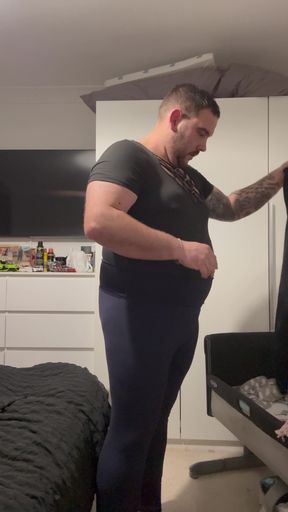 Cock and Ball Bondage with Nipple Clamps Crossdress and Butt Plug Part 2