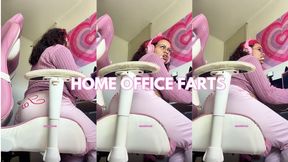 Home Office Leggings Farts Nonstop Pretending with Coworker Then Dirty Talk