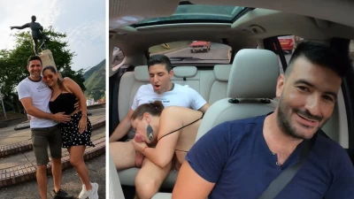 Hot Street Pick-Up: Explosive Car Ride with Fiery Colombian MILF