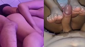 Latina babe YuliethGomez invites friends for college party foursome