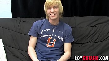 Barely legal twink is eager to stroke his dick on the casting