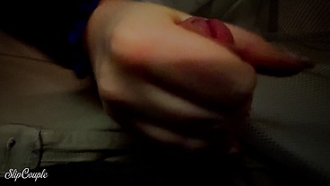 Blonde Babe gives perfect Handjob and Blowjob in a Plane - so risky :P
