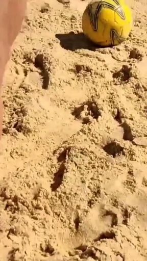 Playing soccer on the beach two hotties lost the bet and had to me   Clip 2