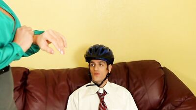 Church boy is in the hands of a voluptuous blonde MILF