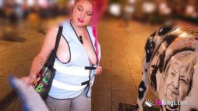 Chubby Spanish babe Rebeca Addams gets fucked on the street