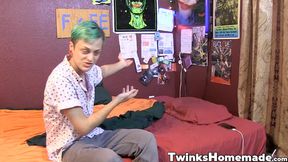 Naughty and hung Jason Valencia shows off swollen cock while jerking