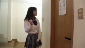 A cute girl who was targeted by a metamorphosis step father urinates outdoors and inserts