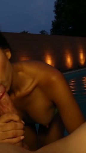 Hot POV cock sucking with Mania Frida Sante!