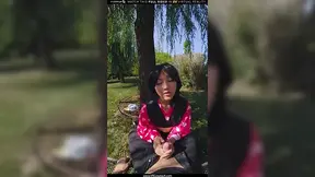 Dangerously sexy Mai Thai in VR cosplay