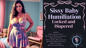 Sissy Baby Humiliation: Locked and Diapered