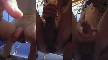 Edge stroking his Cock