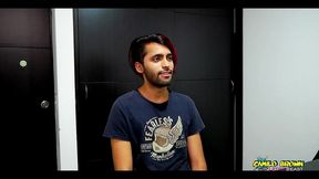 sexy paisa camilo shows his self fuck on casting and cums inside himself