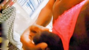thai shemale tight anal fuck by huge dildo and masturbating